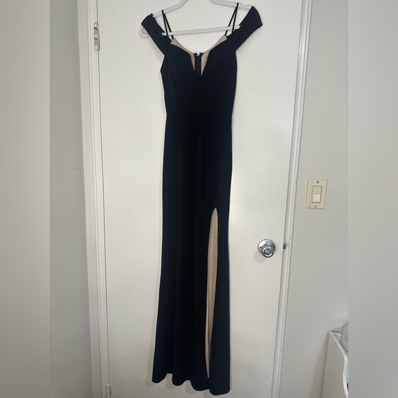 City Studio Juniors\' Off-The-Shoulder Gown